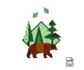 Brown bear - Vector graphics Brown bear - Vector graphics